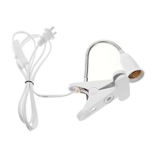 lampada da scrivania 1 pz plug in clip on lampadina a vite clip on lampada da scrivania per scrivania testiera del letto con interruttore on off morsetto lampada per la lettura
