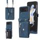 telefono Custodia Per Samsung Galaxy Z Flip 7 Z Flip 6 Z Flip 5 Z Flip 4 Z Flip 3 Borsa a Mano Custodia Portafoglio Flip Cerniera Con Tracolla Removibile Tinta unita PC Pelle PU
