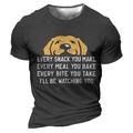 Per uomo Unisex Grafico Cane Lettera Maglietta Manica Corta maglietta Stampa 3D Girocollo Camicia Sport Designer Casual All'aperto Streetwear Quotidiano Nero Blu Marrone Estate Abbigliamento S M L XL