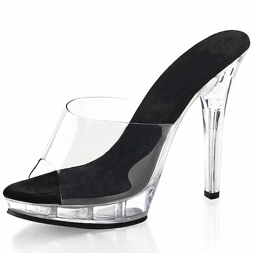 Per donna Tacchi Zoccoli e ciabatte Sandali di gelatina Scarpe sexy Scarpe trasparenti Feste Giornaliero Serata e festa Tinta unica Tinta unita Estate Plateau Tacco alto Stiletto Punta aperta