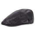 Per uomo Cappello basco Nero Rosso Similpelle Streetwear Moda La moda degli anni '20 Esterno Giornaliero Per uscire Liscio Caldo