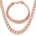 Bracciale a Catena Collana a Catena per Uomini e Donne Regalo per Feste Quotidiano Oro Rosa Placcato Platino Placcato Oro Cubano Oro Argento Oro Rosa per fare colpo