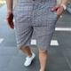 Herren Shorts Kurze Hosen Chino Bermuda Shorts Bermudas Arbeitsshorts Tasche Kordelzug Bedruckt Gitter / Plaid Atmungsaktiv Weich Knielänge Casual Täglich Festtage Einfach Formell Graues Grün Schwarz