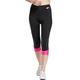 TASDAN Damen ¾ Radhose Fahhrad Kurze Hose 3/4 Sporthose entspannte Passform Rennrad Sport 3D-Pad Atmungsaktiv Rasche Trocknung Reflexmaterial Grau Rosa Coolmax Elastan Silikon Bekleidung