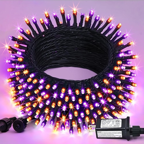 Niederspannungssicherheit 8-Funktionen Lichterkette Halloween Erntedankfest Hochzeit Innen- und Außendekoration 10 Meter 100 Lichter 20 Meter 200 Lichter 30 Meter 300 Lichtbaumdekoration Image