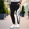 Herren Jogginghose Trainingshose Jogginghose Jogger Hose Hosen Tasche Kordelzug Patchwork Komfort Casual Täglich Festtage Strassenmode Stilvoll Schwarz Grau Mikro-elastisch