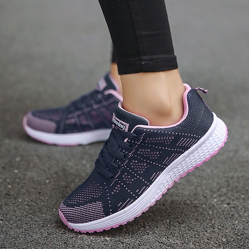 Leichte, atmungsaktive Laufschuhe für Damen – komplett weiße Sportschuhe für das Fitnessstudio, zum Spazierengehen und für den täglichen Gebrauch Image