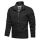 Herren Leichte Jacke Bomberjacke Outdoor Freizeitskleidung Warm Herbst Winter Glatt Modisch Strassenmode Kargen Standard Schwarz Dunkelblau Grau Jacken