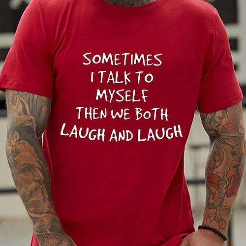 Herren Grafik Buchstabe T Shirt Lässiger Stil 100% Baumwolle Kurzarm Grafik Hemd Schwarz Weiß Rote Bequemes T-Shirt Urlaub Lässig Modedesigner-Kleidung