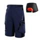 Nuckily Herren Innenhose Fahrrad Radlerhose Fahrradhose Fahrradshorts Radunterhose Radhose Fahhrad Kurze Hose Gepolsterte Shorts / Gämse entspannte Passform MTB Mountain Sport 3D-Pad Rasche Trocknung