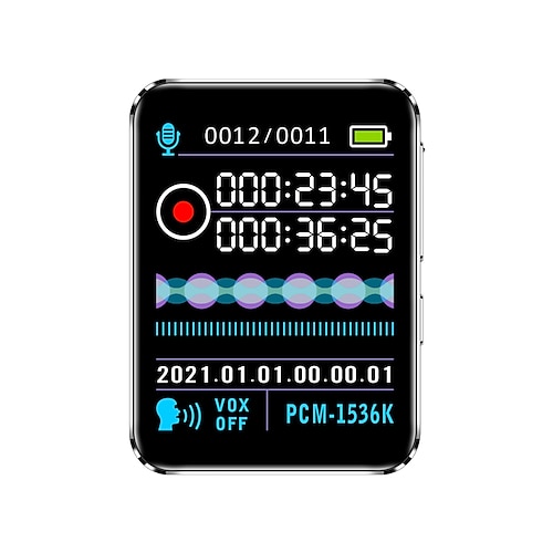 Digitaler Sprachrekorder M28 Englisch 128GB tragbar Digitaler Sprachrekorder 43.18 mm Android-System eBook Tragbarer MP3-Player Audiorecorder mit Wiedergabe mit Rauschunterdrückung für Geschäft Rede Image