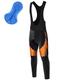 21Grams Herren Radhose lang mit Trägern Fahhrad Unten MTB Mountain Rennrad Sport Graphic 3D-Pad Atmungsaktiv Schnelltrocknend Feuchtigkeitsableitung Gelb Rot Spandex Bekleidung Fahrradbekleidung