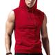 Herren Ärmelloser Kapuzenpullover Trainings-Hoodie Tank Top Fitness Hoodie Mit Kapuze Sport Natur Täglich Festtage Glatt Schwarz Rote Blau Sportkleidung Strassenmode Sport Frühling Herbst