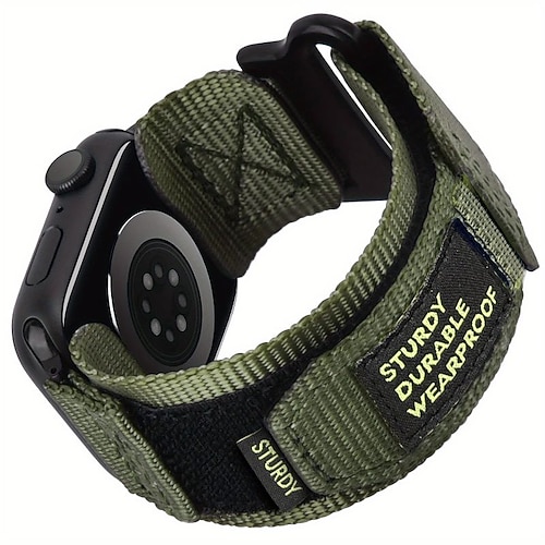 Sportarmband Kompatibel mit Apple Watch Armband 38mm 40mm 41mm 42mm 44mm 45mm 49mm Verstellbar Atmungsaktiv Nylon Ersatzarmband für iwatch Ultra 2 Series 9 8 7 SE 6 5 4 3 2 1 Image