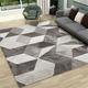 Geometrischer Wohnzimmer-Bodenmatten-Teppich, abstrakter Bereichsteppich, Schlafzimmer-Nachttisch-bezogener rechteckiger Couchtisch-Teppich