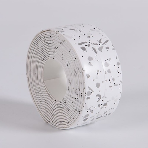 1 Rolle wasserdichter, schimmelresistenter WC-Dichtungsstreifen, selbstklebendes Dichtungsband für das Badezimmer, wasserfestes Klebeband für das Badezimmer gegen Feuchtigkeit und Schimmel, schöne Image