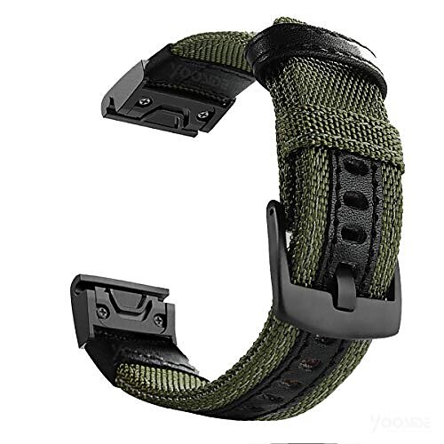 Uhrenarmband für Garmin Fenix Quatix 7X 6X 5X Plus 3 HR Sapphire Instinct 2X Solar Enduro Tactix 7 Pro Descent Mk2i Mk2 D2 Bravo Charlie Delta PX Nylon Ersatz Gurt Schnellverschluss 26 mm Atmungsaktiv