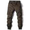 Herren Cargohose Cargohosen Cargohose Hose Hosen Taktisch Kordelzug Elastische Taille Multi Pocket Glatt Atmungsaktiv Draussen In voller Länge Casual Täglich Baumwolle Brautkleider schlicht Taktisch