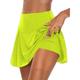 Damen Tennisrock Golfrock Yogashorts 2 in 1 Nahtlos Sonnenschutz Leichtgewichtig Yoga Fitness Fitnesstraining Laufrock Unten Feste Farbe 4 # Dunkelgrau Schwarz Sommer Übergröße Sport Sportkleidung