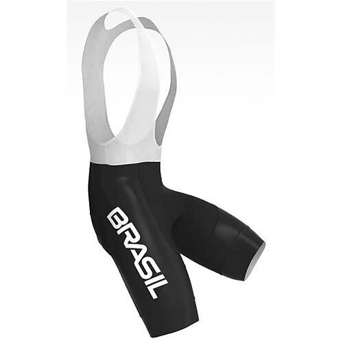 Herren Grafik Fahrradträgerhose Radhose Unterlage Fahhrad Trägerhose MTB-Shorts Rennpassform Sport 3D-Polster Radfahren Rutschfest Elastisch Dunkelrosa Weiß Bekleidung Fahrradbekleidung Image