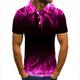 Herren Poloshirt Tennishemd Golfhemd Grafik-Drucke Geometrie Kragen Rosa 3D-Druck Strasse Casual Kurzarm Button-Down Bekleidung Modisch Cool Brautkleider schlicht