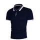 Herren Golfhemd Polo Outdoor Täglich Polo-Kragen Gerippter Polokragen Kurzarm Brautkleider schlicht Feste Farbe Knopf vorne Sommer Frühling Herbst Regular Fit Schwarz Weiß Rote Marineblau Blau