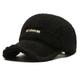 Herren Cap Basecap Warme Wintermütze Hip-Hop-Kappe Schwarz Weiß Baumwolle Reise Lammwolle Teddyfleece Outdoor Urlaub Farbblock Warm