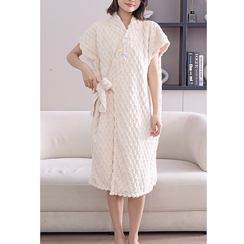 Tragbares Badetuch zum Wickeln, gemütliches Korallenfleece, sehr wasserabsorbierend, Strand, Spa, Fitnessstudio, Bademäntel, Unterkleid, Badekleid, Dusche, Überzug, Schlauchkleid, Nachtwäsche, Image