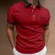 Herren Polos mit Knöpfen Poloshirt Casual Festtage Kargen Kurzarm Modisch Basic Farbblock Taste Tasche Sommer Regular Fit Hellhimmelblau Weiß Rote Marineblau Blau Schwarz-Weiß Polos mit Knöpfen