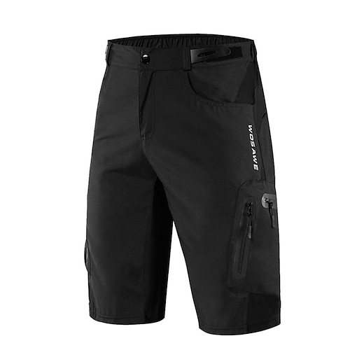 WOSAWE Herren Einfarbig Tasche MTB-Fahrradhose Fahrradhose Fahrradshorts Fahhrad Hosen MTB-Shorts Bequeme Passform Mountainbike MTB Straßenradsport Sport Schnelltrocknend Anatomisches Design Leicht Image