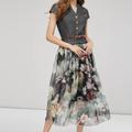 Damen Jeanskleider Schaukelkleid Modernes Kleid Maxikleid Denim Stilvoll Elegant Formal Outdoor Täglich V Ausschnitt Patchwork Bestickt Kurzarm Sommer Frühling Herbst 2023 Regular Fit Schwarz Blau
