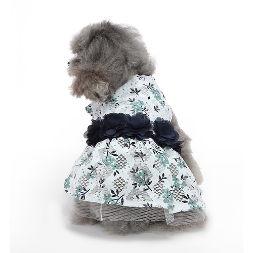 Hund Katze Kleid Niedlich Lässig Wasserdicht Atmungsaktiv Weich Waschbar Bequem Alltagstauglich Hundebekleidung for Bichon Frise Zwergspitz Baby Haustier Papillon Klein Image