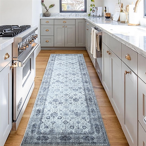 Mandala-Bohemien-Küchenmatte, Läufer, rutschfester, ölbeständiger Teppich, Innen- und Außenmatte, Schlafzimmer-Dekoration, Badezimmermatte, Eingangsteppich, Fußmatte Image