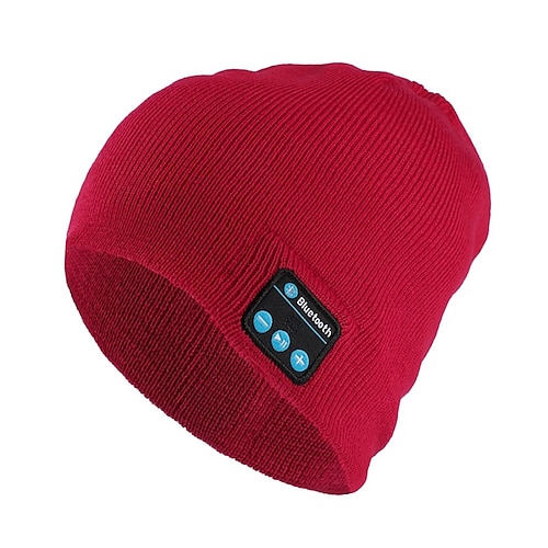 Schlafkopfhörer Stereo Bluetooth Kabelloses Smart Beanie Headset Musikalische Strickkopfhörer Lautsprecher Mütze Freisprechanzug Mit integriertem Mikrofon Valentinstagsgeschenk Image