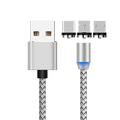 Multi-Ladekabel 3,3 Fuß 6,6 Fuß USB A auf Lightning / Mikro / USB C 2 A Ladekabel Schnellladen Nylon geflochten Langlebig 3 in 1 Für MacBook iPad Samsung Handy-Zubehör