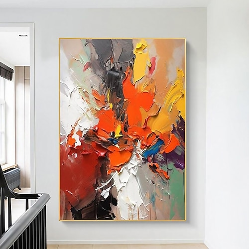 Handgemacht Hang-Ölgemälde Handgemalte Vertikal Abstrakt Modern Ohne Innenrahmen (ohne Rahmen) Image