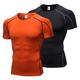 Arsuxeo Herren Funktionsshirt Laufshirt Sport Top 2 Packungen Kurzarm Shirt Sportlich Athlässigkeit Spandex Atmungsaktiv Schnelltrocknend Weich Laufen Joggen Traning Sportbekleidung Sportkleidung