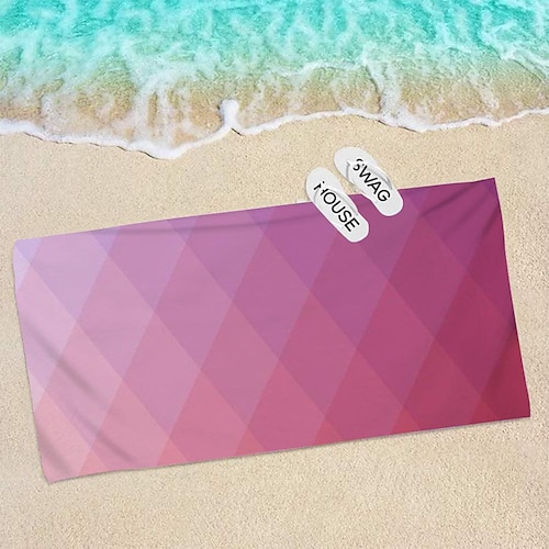 Strandtuch aus Mikrofaser, sandfrei, schnell trocknend, super saugfähig, große Handtücher, Decke für Reisen, Pool, Schwimmen, Camping, Yoga, Mädchen, Frauen, Männer, Erwachsene Image