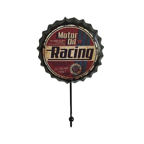 1 Stück Retro-Metallhaken mit Bierflaschenverschluss-Muster, wasserdichte Aufhängehaken, perfekt für Zimmer, Küche, Veranda, Tür und Heimwerker-Außendekoration, 10 x 16 cm/4'' x 6,3'' Image