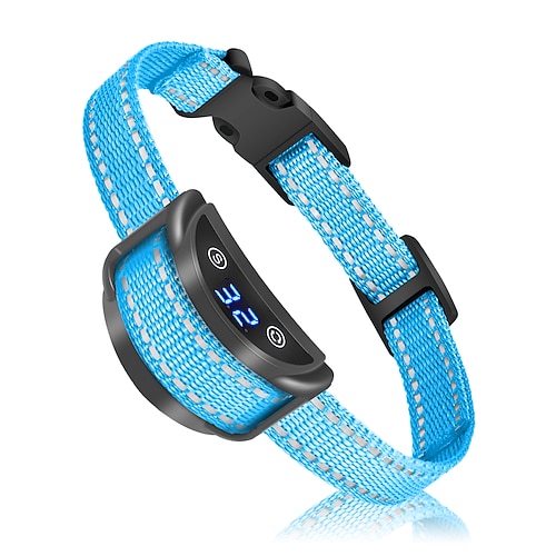 Hundetraining Anti-Bellen Halsband Schockhalsband Anti-Bark-Gerät Kabellos Hund Multi-Funktional Hunde Katzen Haustiere Wasserdicht Anti Bark Automatisch Wiederaufladbar Sicherheit Nylon Elektronik
