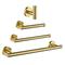 4-teiliges Badezimmer-Hardware-Set, Bad-Zubehör-Set, Wandmontage, Edelstahl, 45,7 cm Handtuchhalter, gebürstetes Gold, Badezimmer-Accessoires, Toilettenpapierhalter, Robe, Kleiderhaken