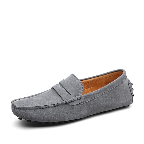 Blaue Wildleder-Loafer für Herren – stilvolle Slip-On-Mokassins für die Freizeit und den Abend Image
