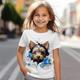 Mädchen 3D Hund T-Shirt Hemden Kurzarm 3D-Druck Sommer Aktiv Modisch Kuschelig Polyester kinderkleidung 3-12 Jahre Rundhalsausschnitt Outdoor Casual Täglich Regular Fit