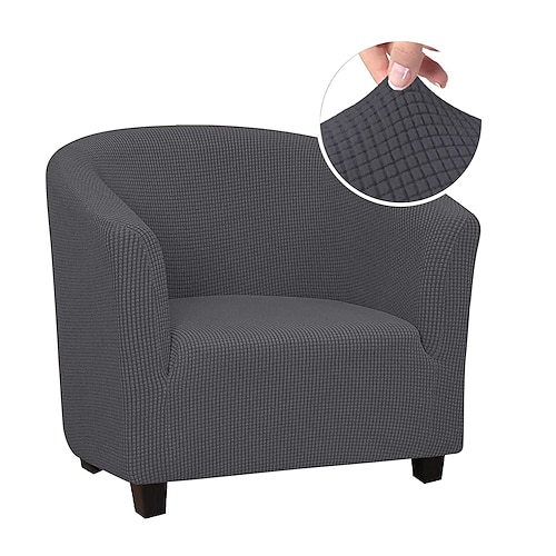 Schonbezug für Clubsessel, Schonbezug für Barrel-Sessel, Stretch-Sesselbezug, Sofabezug, Couch-Möbelschutz für Wohnzimmer, Jacquard-Spandex-Couchbezüge Image