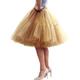 Damen Prinzessin Tutu Tüll Midi Knielanger Rock Unterrock 1950er Petticoat Reifrock Tutu Unterrock Krinoline Tüllrock Damenkostüm Vintage Cosplay Party Abend Abschlussball Knielang