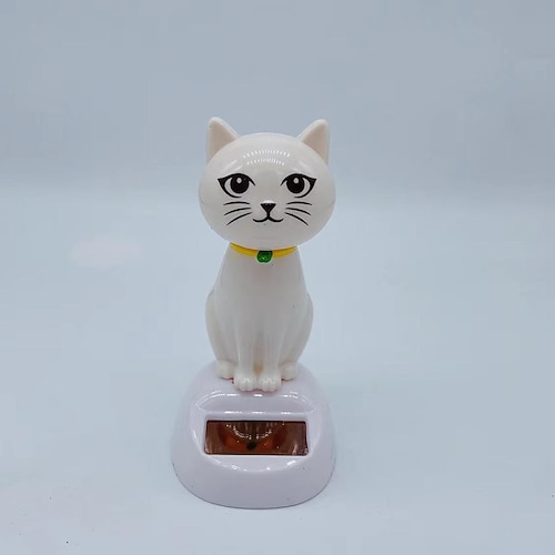 Neue Solar Schaukel Puppe Auto Zubehör Kreative Cartoon Katze Auto Ornament Geschenk Kinder Spielzeug