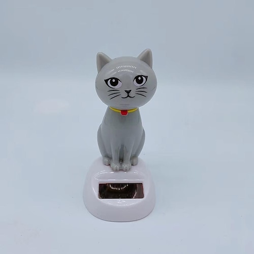 Neue Solar Schaukel Puppe Auto Zubehör Kreative Cartoon Katze Auto Ornament Geschenk Kinder Spielzeug