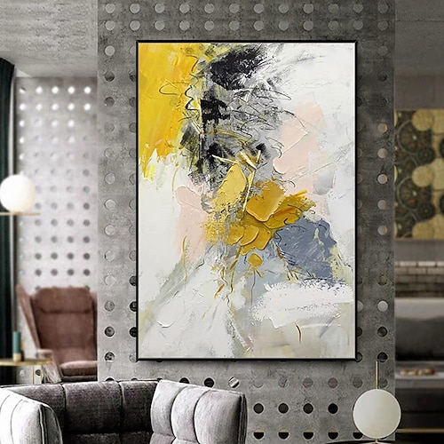 Mintura handgemachte abstrakte Ölgemälde auf Leinwand, Wandkunst, Dekoration, modernes Bild für Heimdekoration, gerolltes, rahmenloses, ungedehntes Gemälde Image