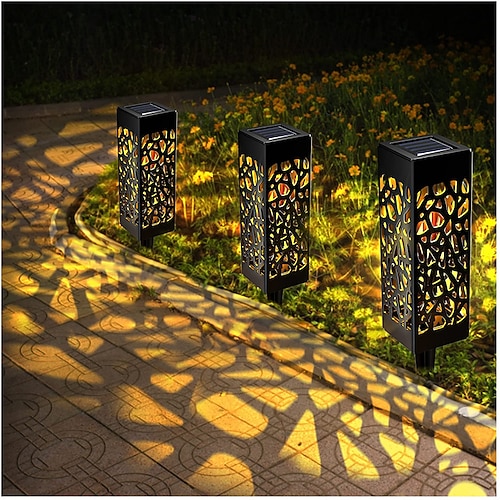 6 stücke weg licht outdoor solar rasen weg lichter ip65 wasserdicht garten lampe für terrasse weg landschaft hof dekoration beleuchtung 6x Image