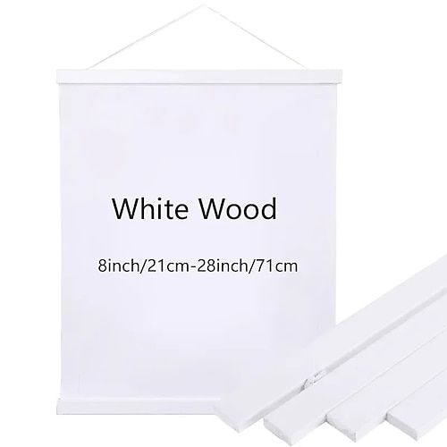 1 Stück magnetischer Holz-Aufhängerrahmen zum Selbermachen, Teak-Walnuss-Kiefer für Poster, Fotos, Schriftrollen, Bilderrahmen, Leinwanddrucke, Gemälde, Kunstwerke, Magnetrahmen, Wandkunst, Heimdekoration Image